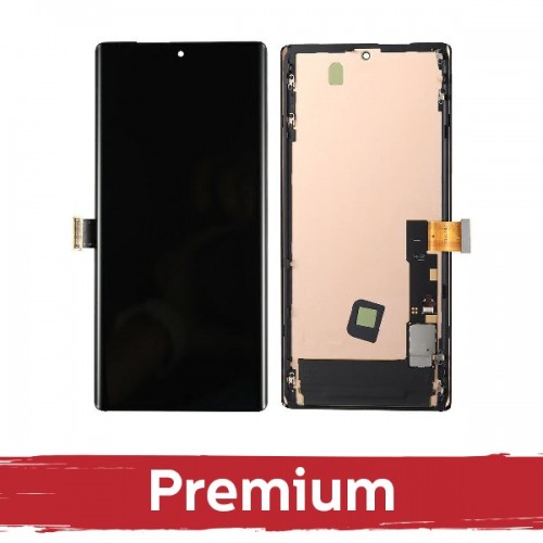 LCD Display Compatible With Google Pixel 6 Pro Black with Frame OEM