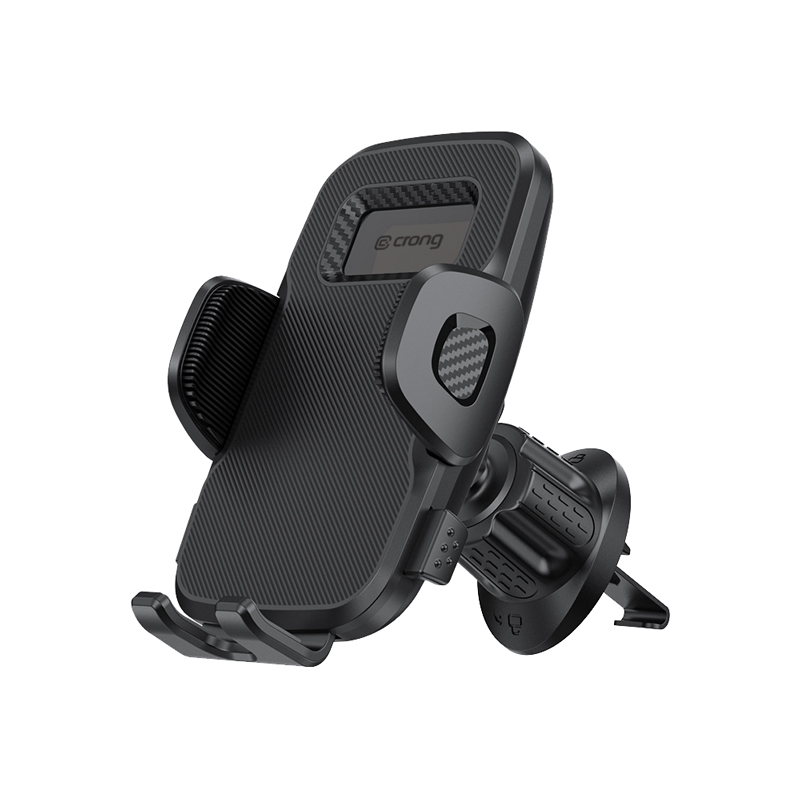 Crong Carclip Air Vent universaalne auto telefonihoidik ventilatsioonirestile, must