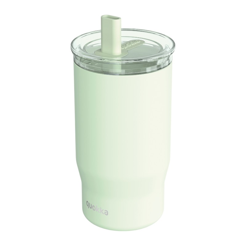 Quokka Mist roostevabast terasest termokruus kõrrega, 720 ml, Pastellroheline