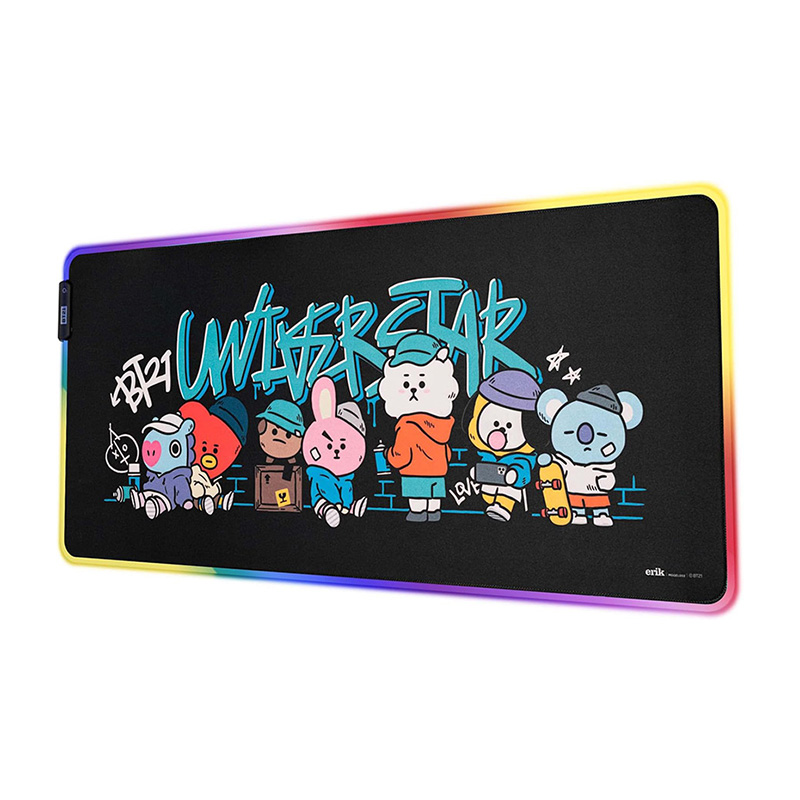 BT21 XXL mängulauamatt LED-valgustusega, 90 × 40 cm