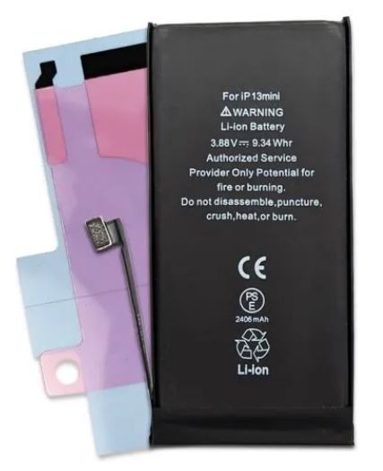 Aku Apple iPhone 13 Mini (2406mAh, Originaalne IC) kleebisega