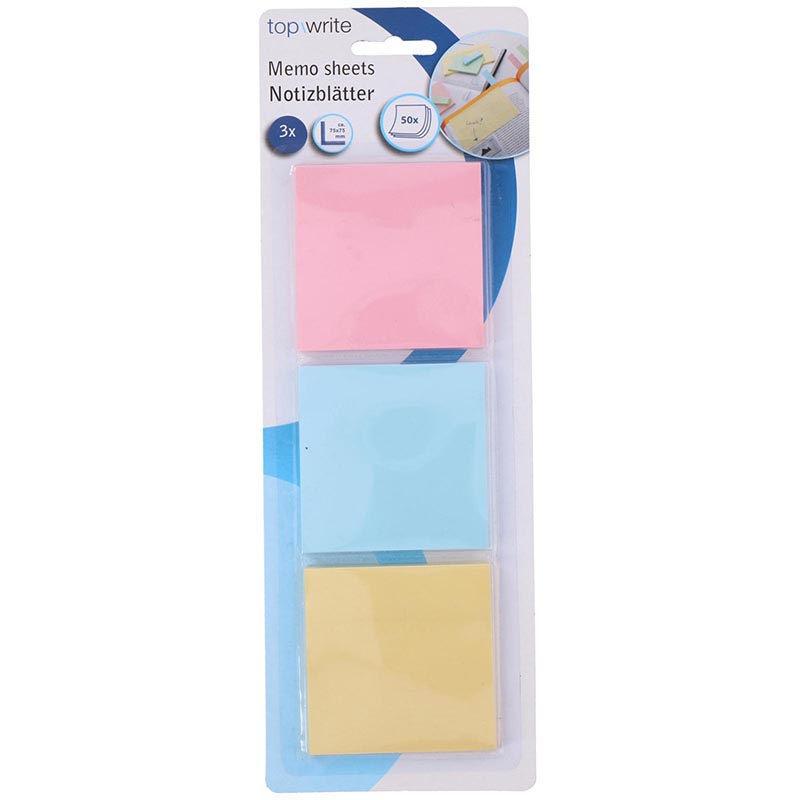 Topwrite märkmepaberite komplekt, 3 × 50 lehte