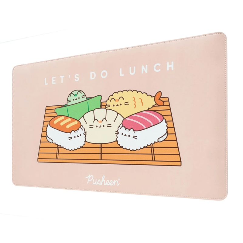 Pusheen Sushi Roll XXL PU-nahast mängu- ja lauamatt, 60 × 35 cm