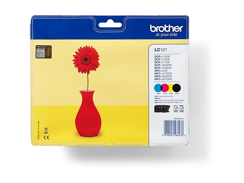 Brother LC121VALBP tindikassettide komplekt, 4 tk