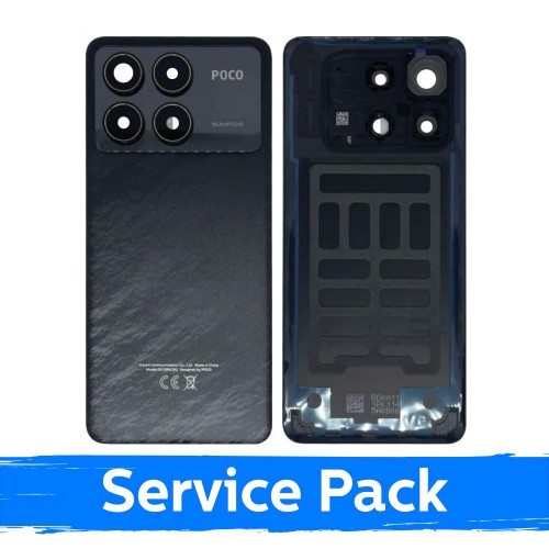 Back Cover Compatible With Xiaomi Poco F6 Pro 5G / Black / (Service Pack)