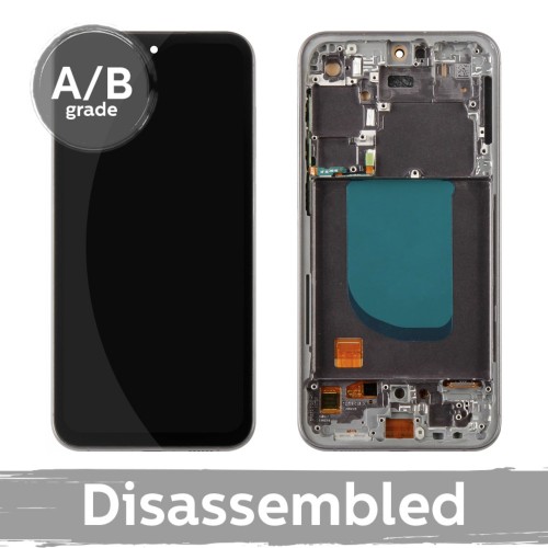 Samsung S711 S23 FE LCD-ekraan koos raamiga / grafiithall / (9.5/10 demonteeritud)