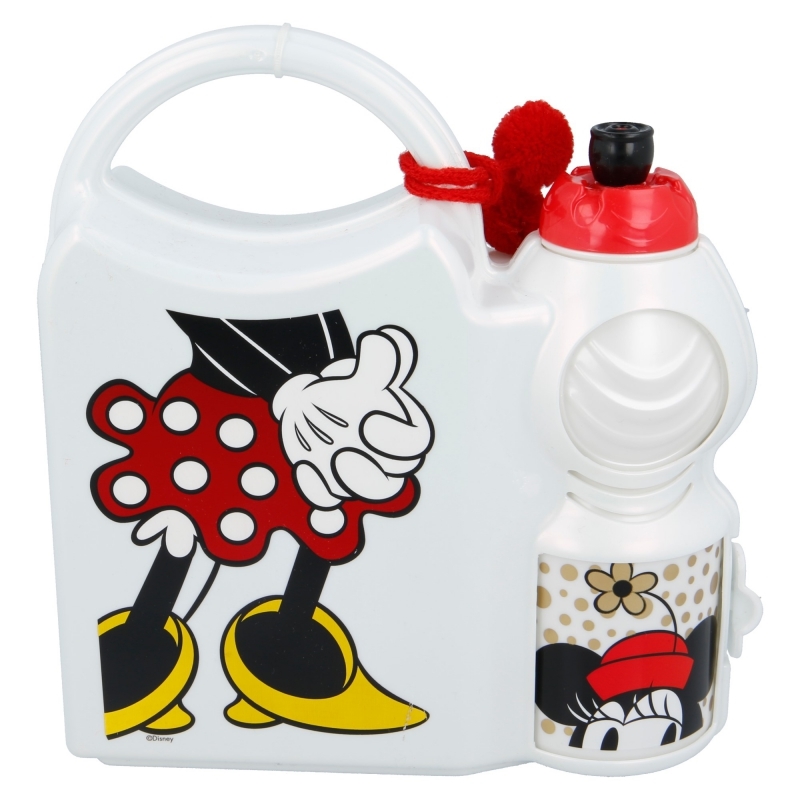 Minnie Mouse lõunasöögikarbi ja 400 ml veepudeli komplekt