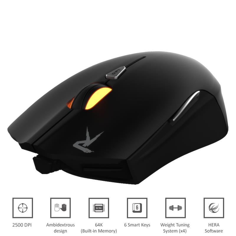 Gamdias Ourea optiline hiir, 2500 DPI