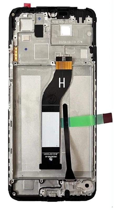 Ekraan Xiaomi Redmi 13C / Poco C65 puutetundliku klaasi ja raamiga must ORG