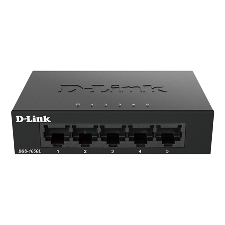 D-Link Ethernet Switch DGS-105GL/E Unmanaged Desktop Gigabit Ethernet (copper) ports quantity 5 60 month(s)