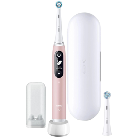 Oral-B hambahari + reisikarp iO6, laetav, täiskasvanutele, kaasasolevate harjapeade arv: 1, hambapesurežiimide arv: 5, roosa