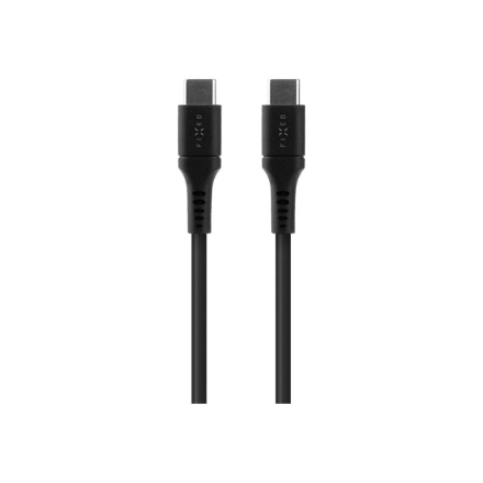 Fixed FIXDLS-CC2-BK vedelsilikoonist USB-C–USB-C-kaabel, 2 m, 60 W
