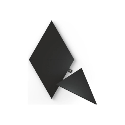 Nanoleaf Shapes mustad kolmnurgad, laienduspakett (3 paneeli), 42 W, WiFi