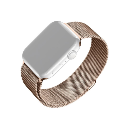 FIXED FIXMEST-436-RG – metallvõrgust kellarihm, 38/40/41 mm, Apple Watch, roosa-kuldne