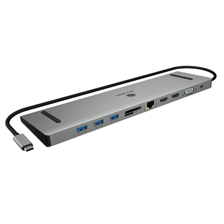 Raidsonic dokkjaam IB-DK2106a-CPD, Ethernet LAN (RJ-45) porte: 1, VGA (D-Sub) portide arv: 1, HDMI portide arv: 2