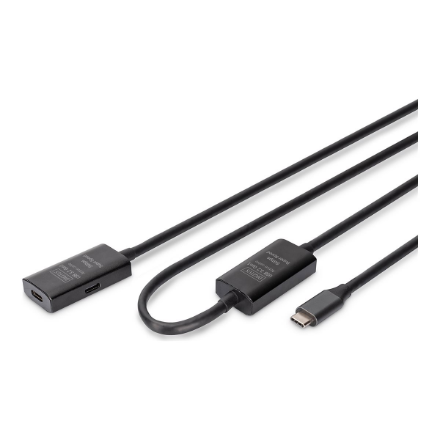 DIGITUS DA-73109 – aktiivne USB 3.2 Gen 1 pikenduskaabel, 5 Gbit/s, USB-C–USB-C