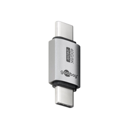 Goobay 74448 – sirge USB-C adapter, USB-C pistik – USB-C pistik, USB4
