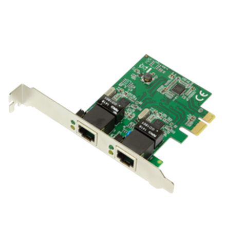 LogiLink PC0075 – PCIe-võrgukaart 2 × Gigabit Ethernet RJ45 pordiga