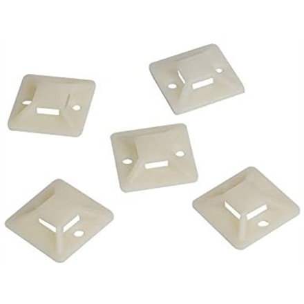 LogiLink KAB0042 – self-adhesive cable-tie mounts, 20 × 20 mm