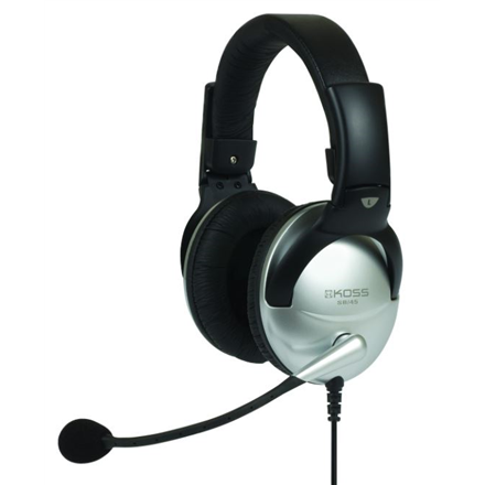 Koss SB45 – juhtmega kõrvapealsed mikrofoniga kõrvaklapid, hõbedased/mustad