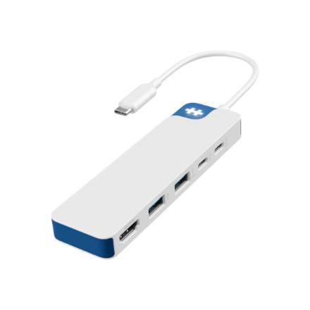Hyper HyperDrive Flex HD4101BUGL – 5-pordine USB-C jaotur 1× HDMI-ga, valge/sinine