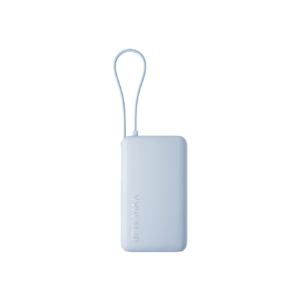 Xiaomi 67W 10000 BHR08NZGL – 10 000 mAh sisseehitatud USB-C-kaabliga akupank, 67 W, helesinine