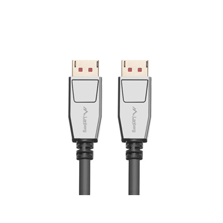 Lanberg CA-DPDP-20CU-0010-BK – 1 m DisplayPort-isane–isane 20-kontaktiline v1.4 kaabel, 8K 60 Hz