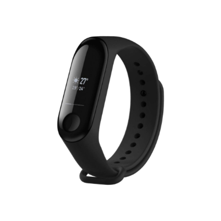 Fixed Silicone Strap for Xiaomi Mi Band 3/4 Black