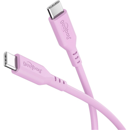 Goobay 77746 – laadimis- ja andmekaabel, USB-C–USB-C, silikoonkate