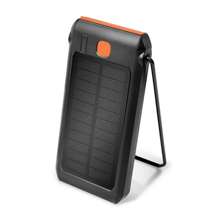 LogiLink PA0273 – 10 000 mAh päikesepaneeliga akupank taskulambiga, 2 × USB-A QC ja 1 × USB-C PD