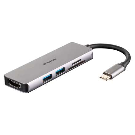 D-Link DUB-M530 – 5-in-1 USB-C jaotur HDMI ning SD/microSD kaardilugejaga