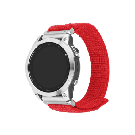 FIXED Sporty FIXNST2-QF22MM-RD – nailonist kellarihm, Garmin QuickFit 22 mm, Garmin watches, 160–210 mm, punane