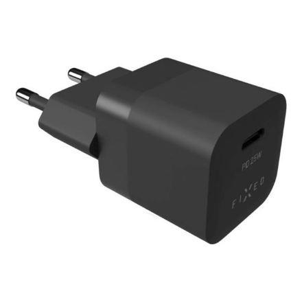 FIXED Mini FIXC25M-C-BK – USB-C reisilaadija, 25 W, must