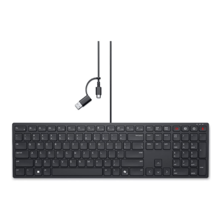 Dell Collaboration Keyboard KB525C Keyboard Wired US (QWERTY) Black