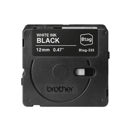 Brother BTAG-335 – Btag etiketilint, valge kiri must taustal
