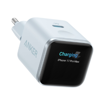 Anker Nano A121DG31 – 45 W laadija nutiekraaniga, sinine