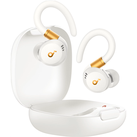 Anker Soundcore kõrvaklapid kõrvakonksuga Sport X20, Bluetooth, ANC, valge/kuldne