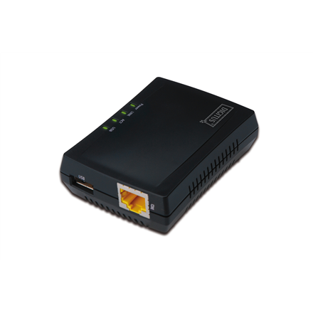 DIGITUS DN-13020 – multifunktsionaalne USB-võrguserver, must