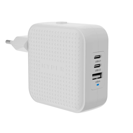 Hyper HyperJuice HJ1003WHWWGL – 70 W USB-C GaN reisilaadija, valge