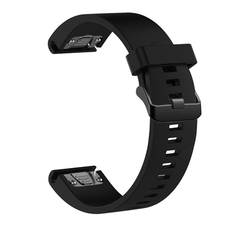 Fixed Silicone Strap for Garmin QuickFit 20mm Black