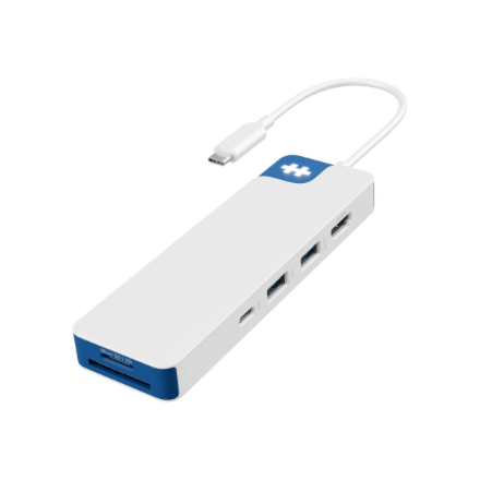 Hyper HyperDrive Flex HD4102BUGL – 8-pordine USB-C jaotur 1× HDMI-ga, valge/sinine