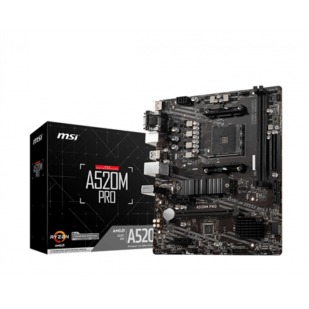 MSI A520M PRO AM4 M-ATX материнская плата