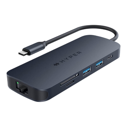Hyper HyperDrive Next HD4004GL – 8-pordine 140 W USB-C jaotur 1× RJ-45 ja 1× HDMI-ga
