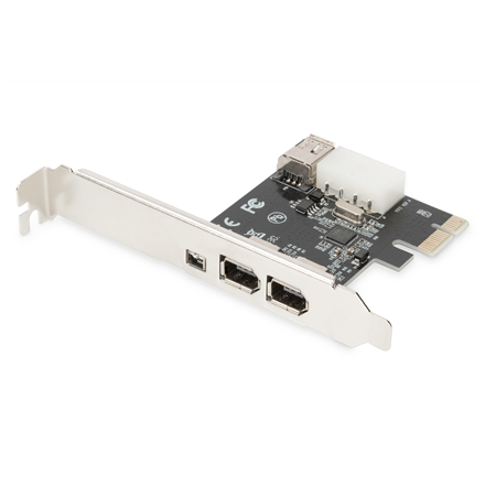 DIGITUS DS-30201-5 – PCI Express IEEE 1394a liidesekaart: 2 välist, 1 sisemine ja 1 väline miniport