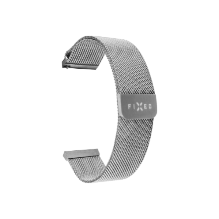 FIXED FIXMEST-22MM-SL – metallvõrgust kellarihm, 22 mm, smartwatches, hõbedane, kiirkinnitusega