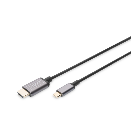 DIGITUS DA-70821 – 1,8 m USB-C–HDMI-adapterikaabel, must