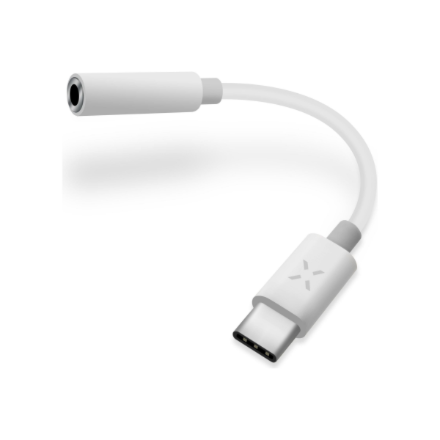 FIXED Link FIXL-CJD-WH – USB-C–3.5 mm heliadapter, valge