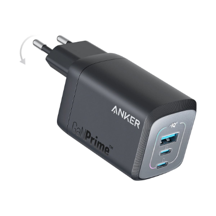 Anker Prime 735 A2669313 – 67 W seinalaadija 1 × USB-A ja 2 × USB-C pordiga