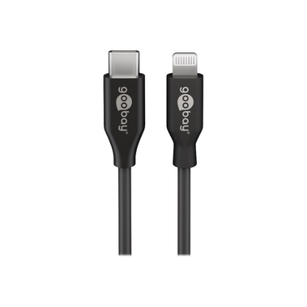 Goobay 39445 – laadimis- ja andmekaabel, Lightning–USB-C, ümarkkaabel