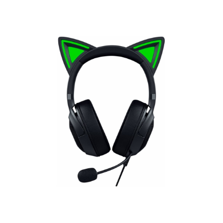 Razer Kraken Kitty V2 – juhtmega kõrvapealne USB-A peakomplekt kassikõrvadega, must